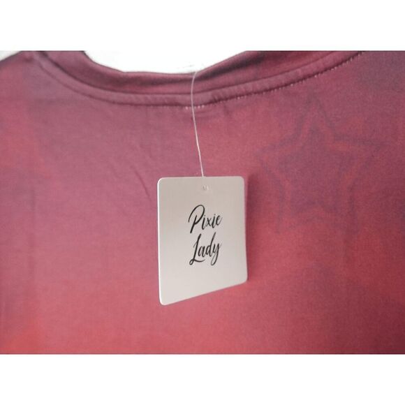 Women's Red & White Lighted Tree Lightweight Crewneck Sweatshirt S - Picture 5 of 10